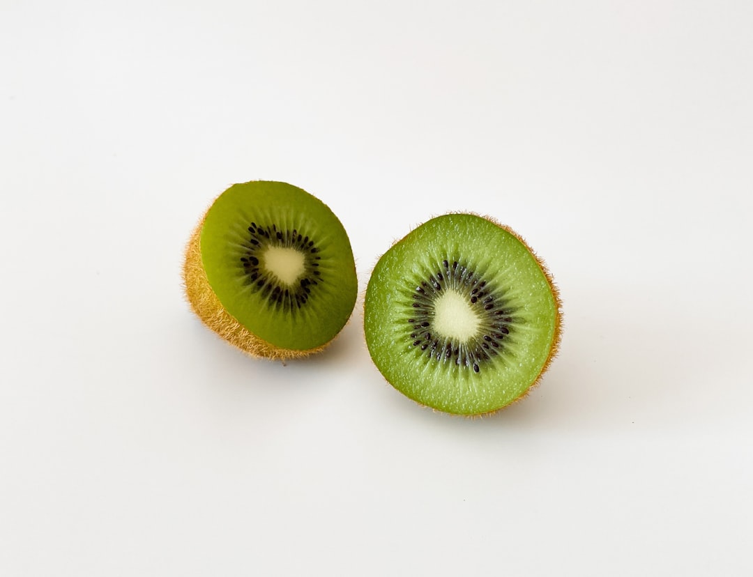a kiwi cut in half