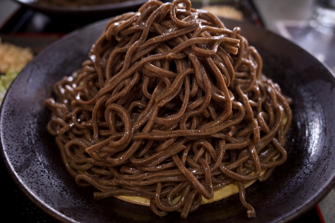 a plate of food that is on a table